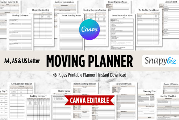 Download Canva Moving Checklist Printable Planner - Checklist Collection