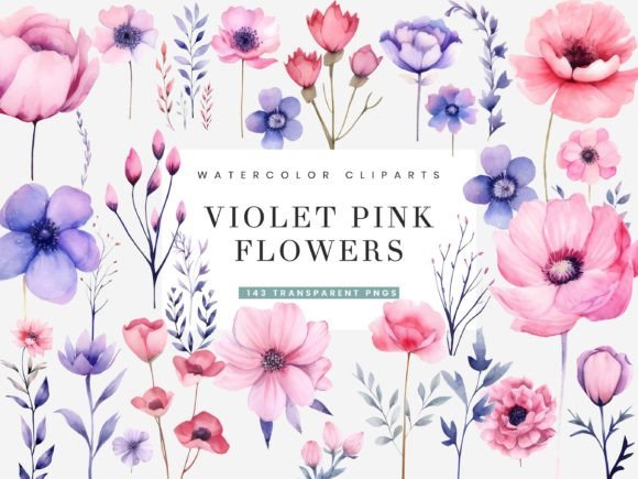 Download Violet Pink Purple Flowers Clipart - Purple Collection