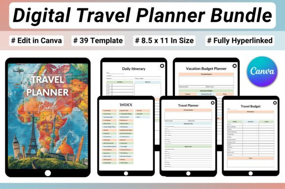 Download ✈️ Digital Travel Planner Bundle - Premium Resources