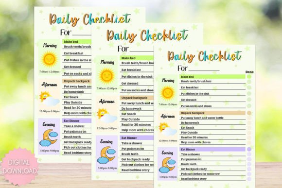 Download Kids Daily Checklist Schedule Printable - Checklist Collection