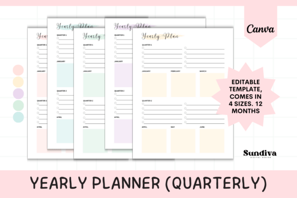 Download Yearly Planner Quarterly Template 2 - Yearly planner Collection