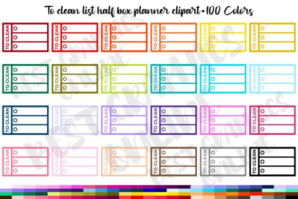 Download 100 Cleaning Checklist Planner Stickers - Checklist Collection
