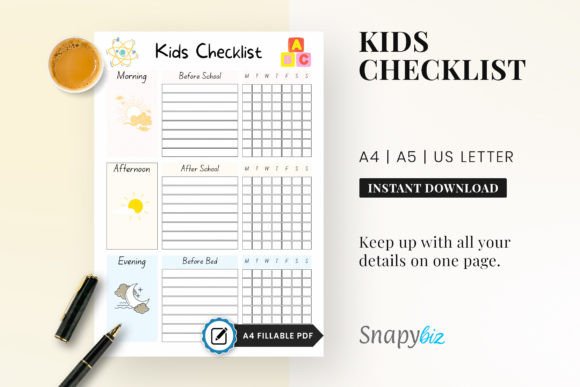 Download Printable Checklist for Kids - Checklist Collection
