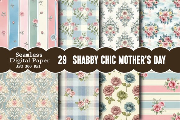 Download Shabby Chic Mother's Day Pattern - Mother's day Collection