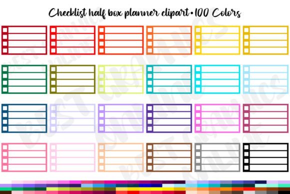Download Checklist Half Box Planner Clipart - Checklist Collection