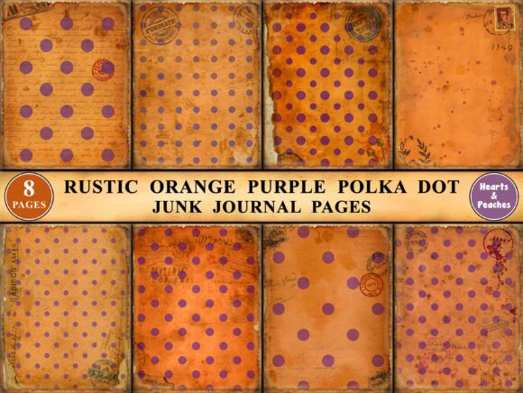Download Rustic Orange Purple Polka Dot Pages - Purple Collection
