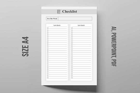 Download Blank Printable Checklist - Checklist Collection