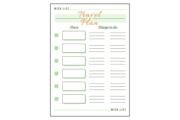 Download Travel Plan Minimalist Planner Page - Premium Resources
