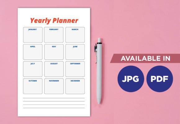 Download Yearly Planner Print Templates - Yearly planner Collection