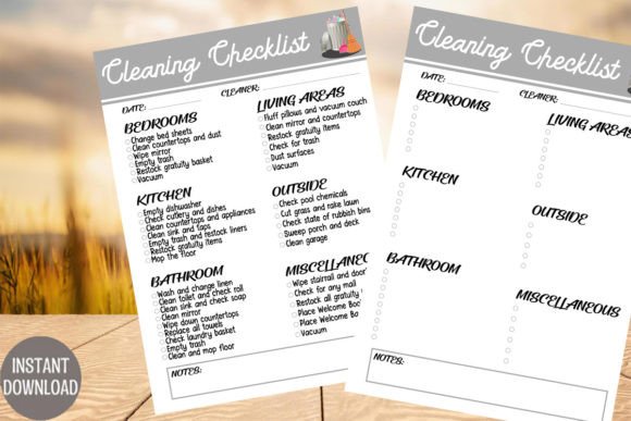 Download Printable Cleaning Checklist Simple PDF - Checklist Collection