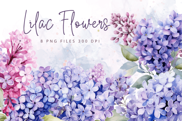 Download Watercolor Lilac Flowers Purple Floral - Purple Collection