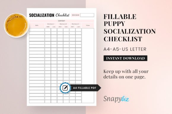 Download Printable Puppy Socialization Checklist - Checklist Collection
